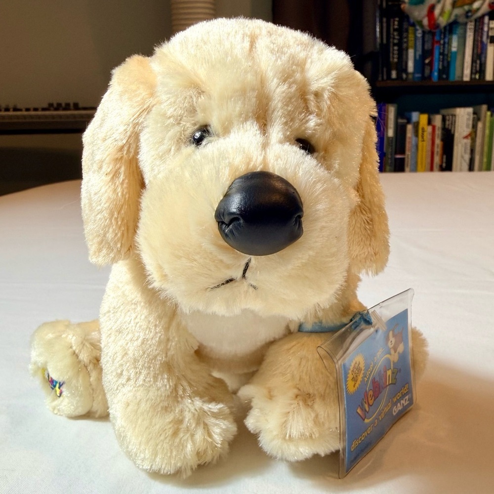 New Webkinz Yellow Lab Dog Plush Sealed Unused Code Labrador Stuffed Animal